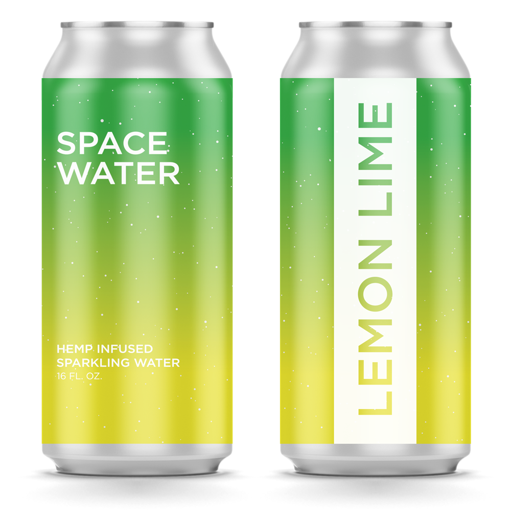 SpaceWater Lemon Lime SpaceWater Hemp Infused Sparkling Water